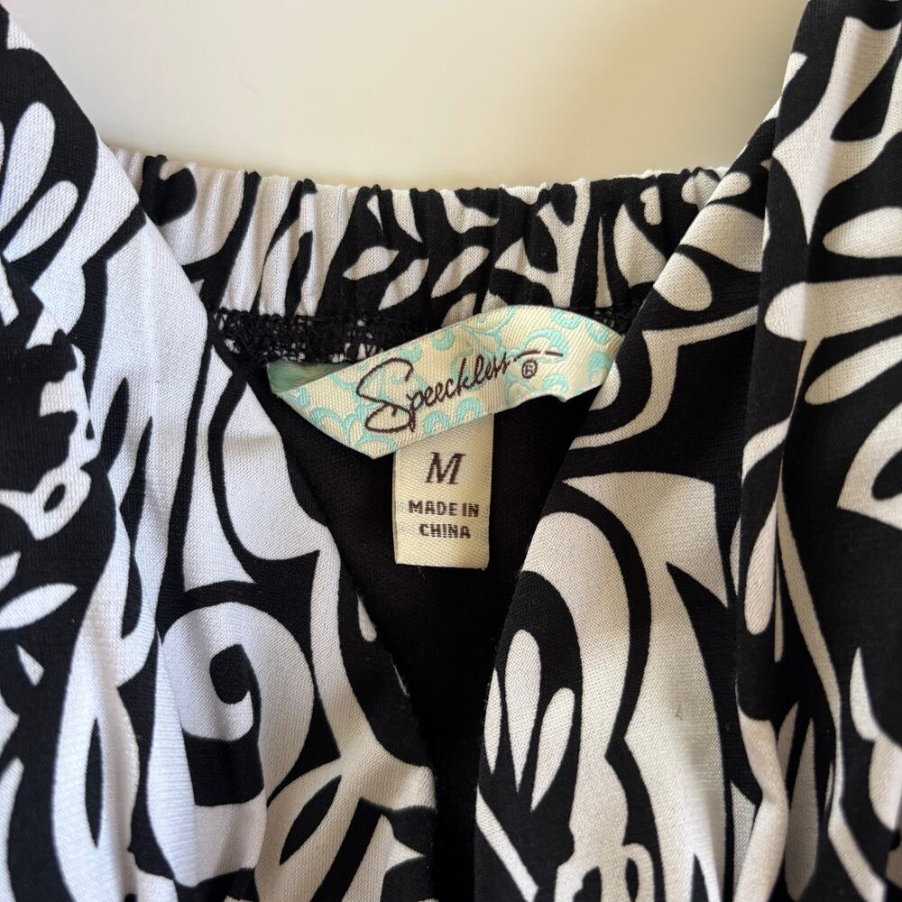 Y2K Speechless Black and White Paisley Dress Juniors size Medium - Picture 2 of 10